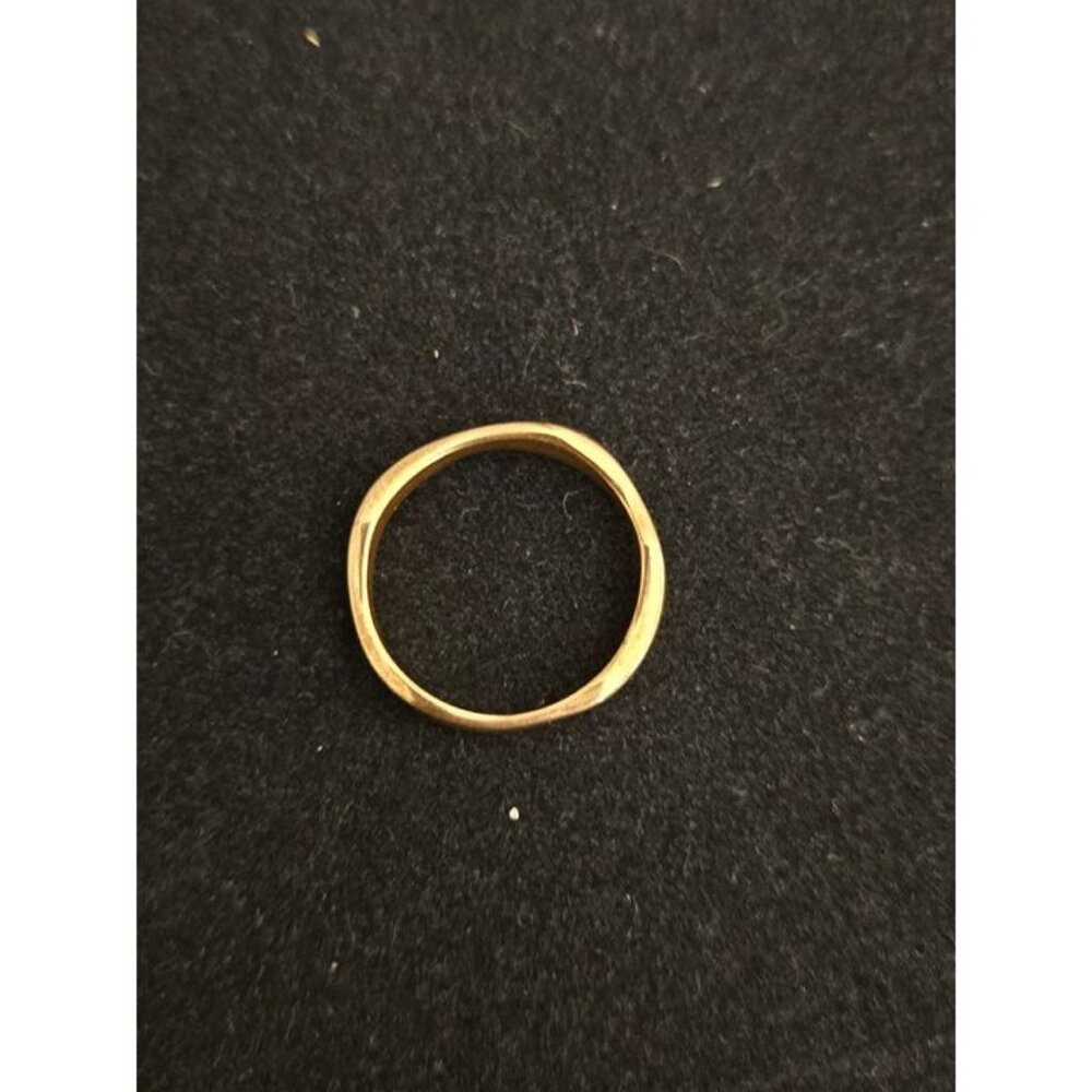 Vintage Gold Toned Band – Size 8 – Distressed/Organic Shape